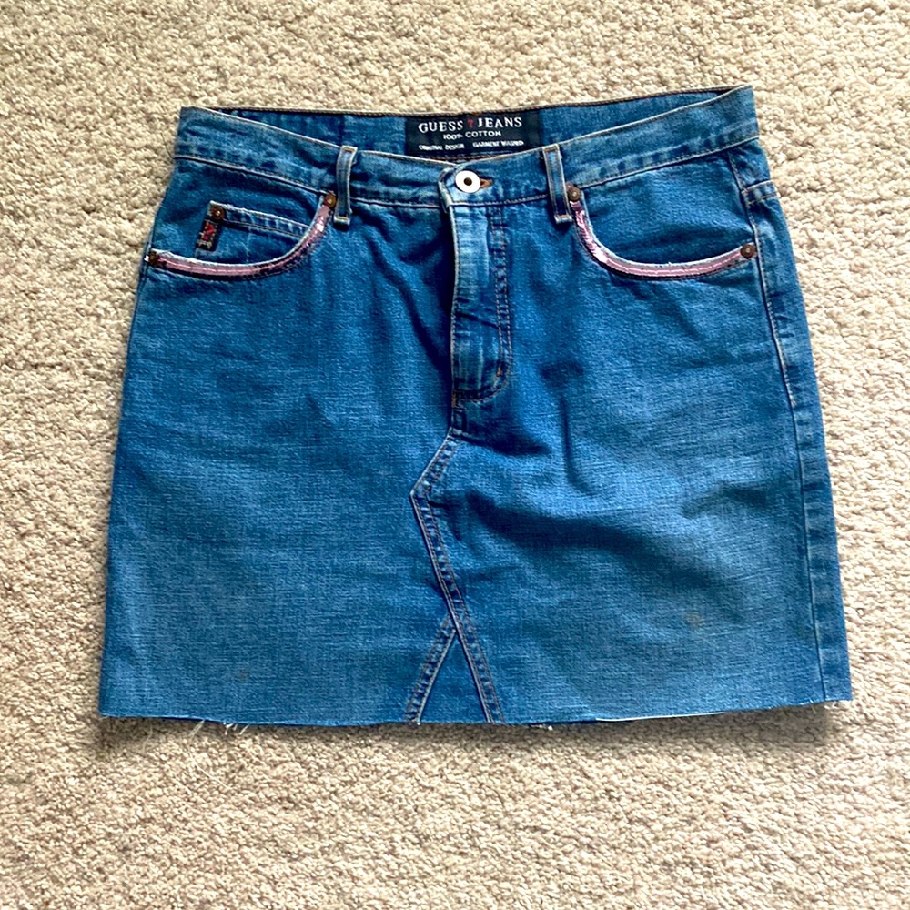 Trendy guess denim skirt